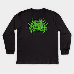 Mutual Hostility Logo Green Kids Long Sleeve T-Shirt